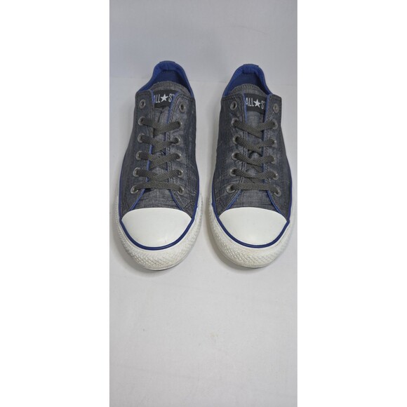 Converse All Star Low Top Women Blue Denim Shimmer Great Cond Unique Color Sz 10 - Picture 1 of 8